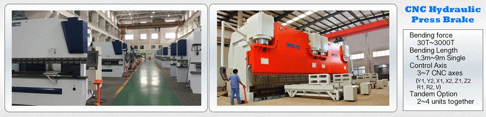 CNC hydraulic press brake capacity