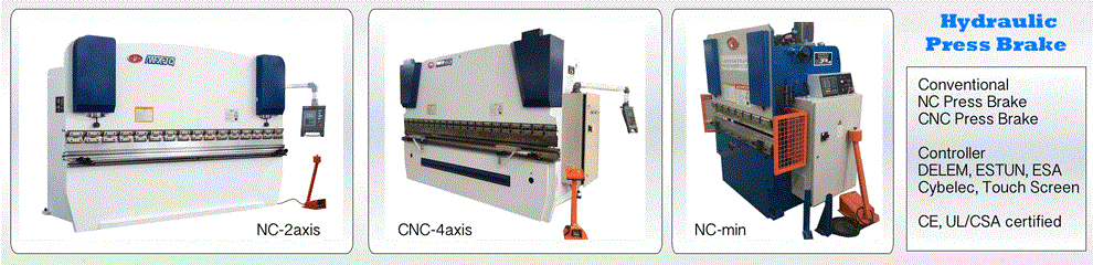 various CNC hydraulic press brake machine
