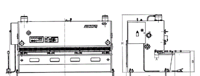 Hydraulic guillotine shear characters