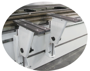 press brake front arm adjustable