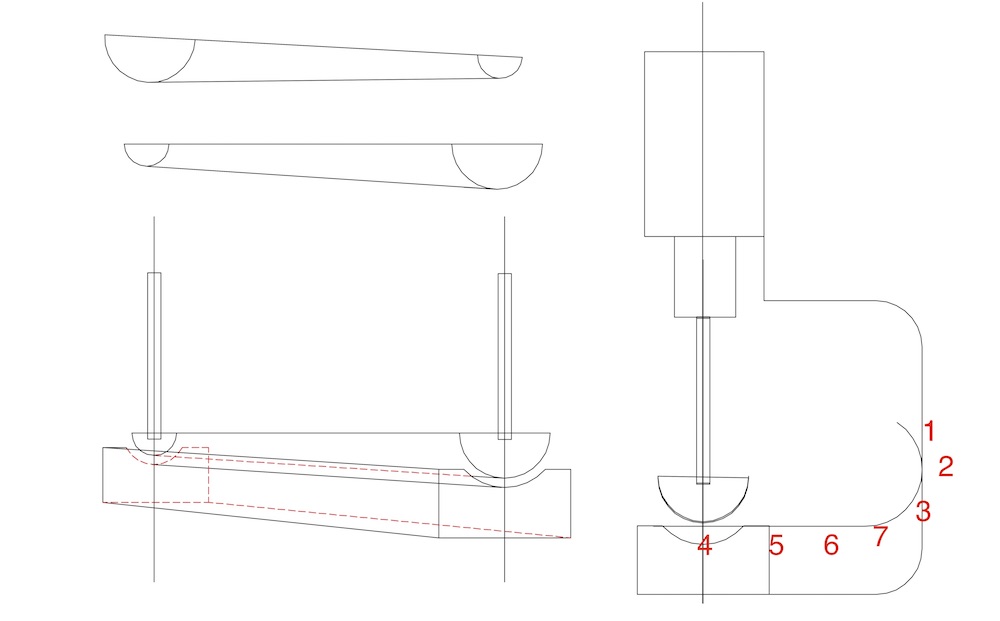 conic light pole bending forming on tandem hydraulic press brake